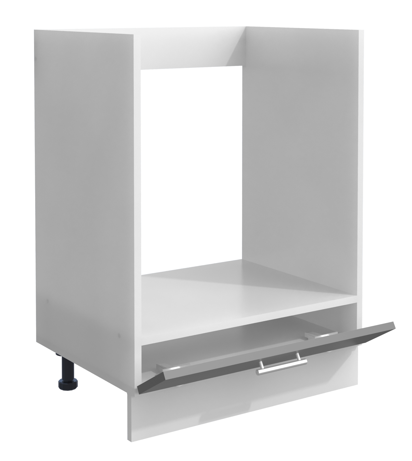 Herdumbauschrank ESILO - weiß - anthrazit - mit Klapptür - 60 cm