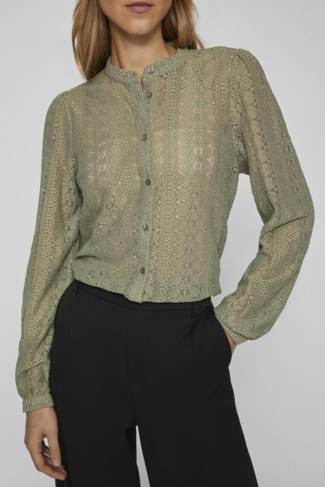 Vila groene dames blouse