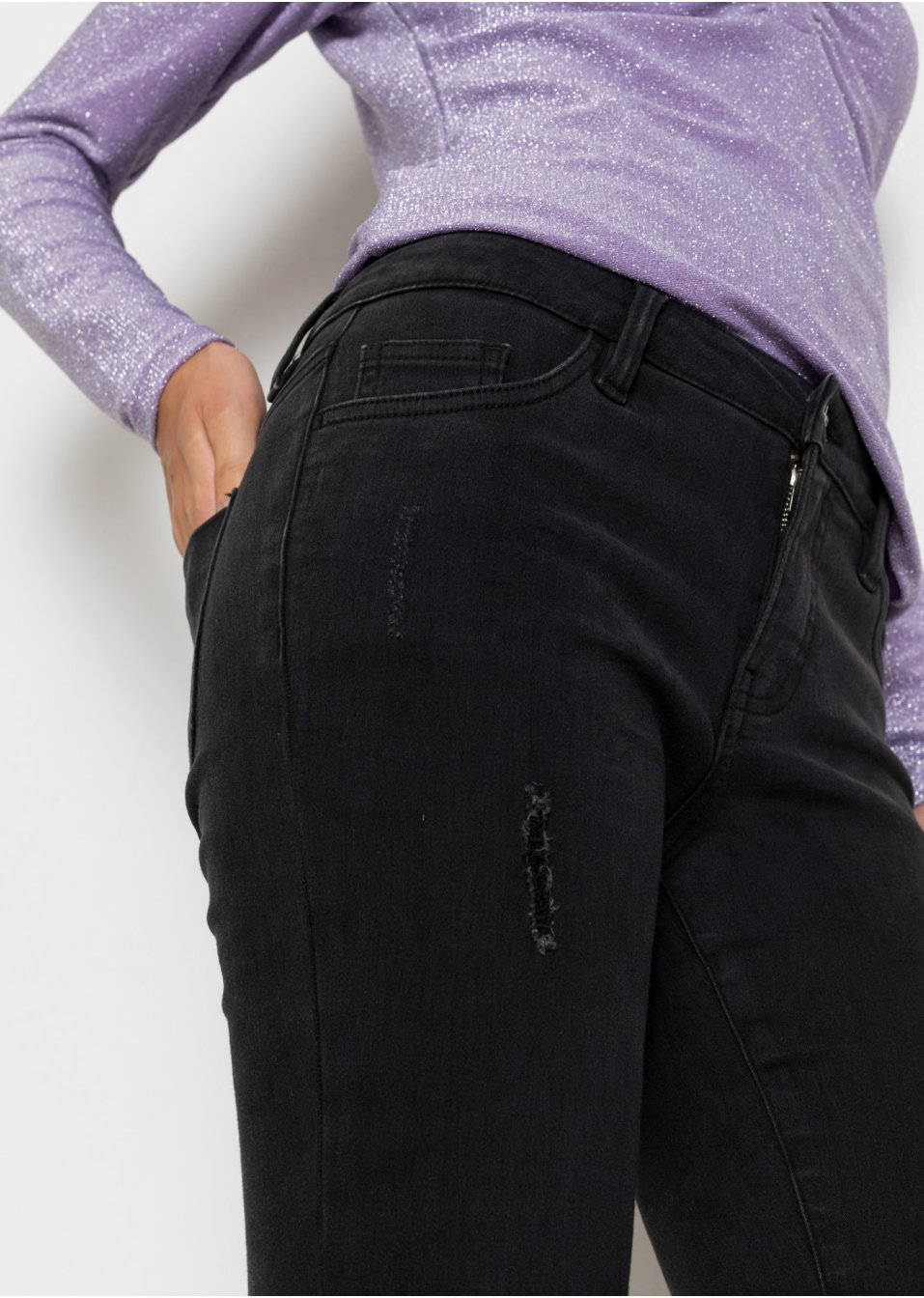 Jean skinny avec zip