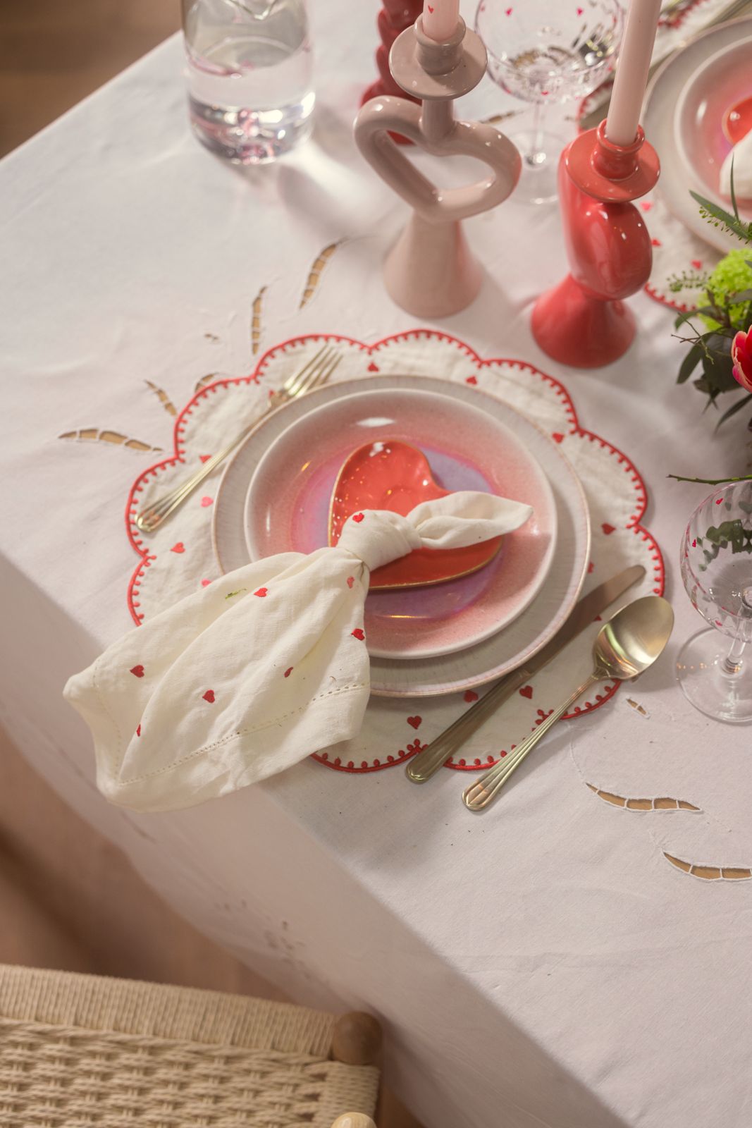 Ontbijtbord roze reactive glaze funky