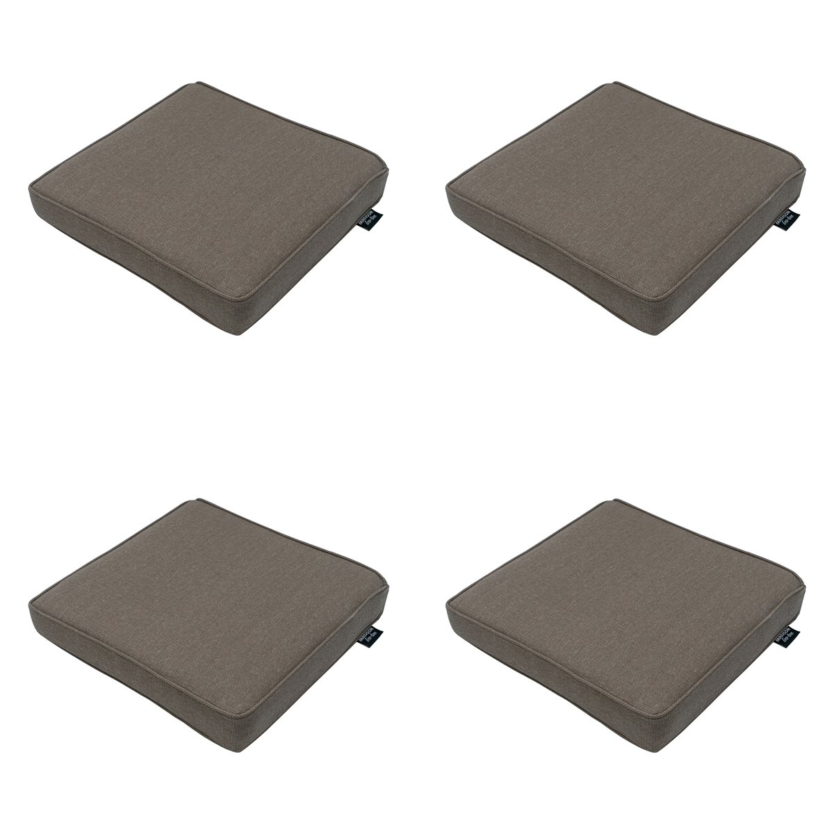 Madison Taupe canvas eco+ Zitkussen - Set van 4