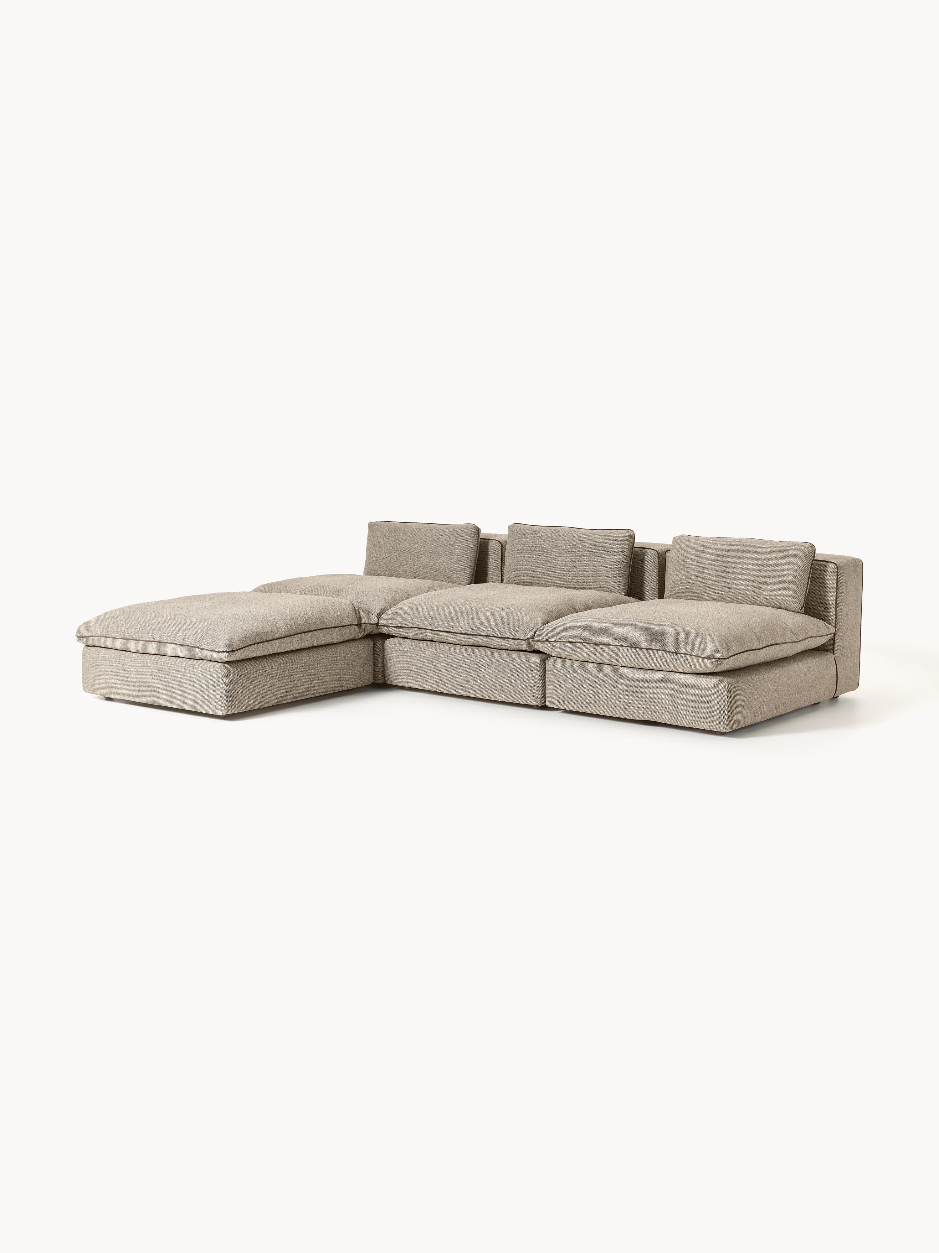 Modulaire XL bank Felix met poef (links/rechts)