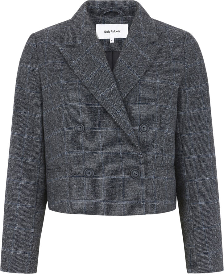 Soft Rebels SRAnnie Blazer Checked grey melange