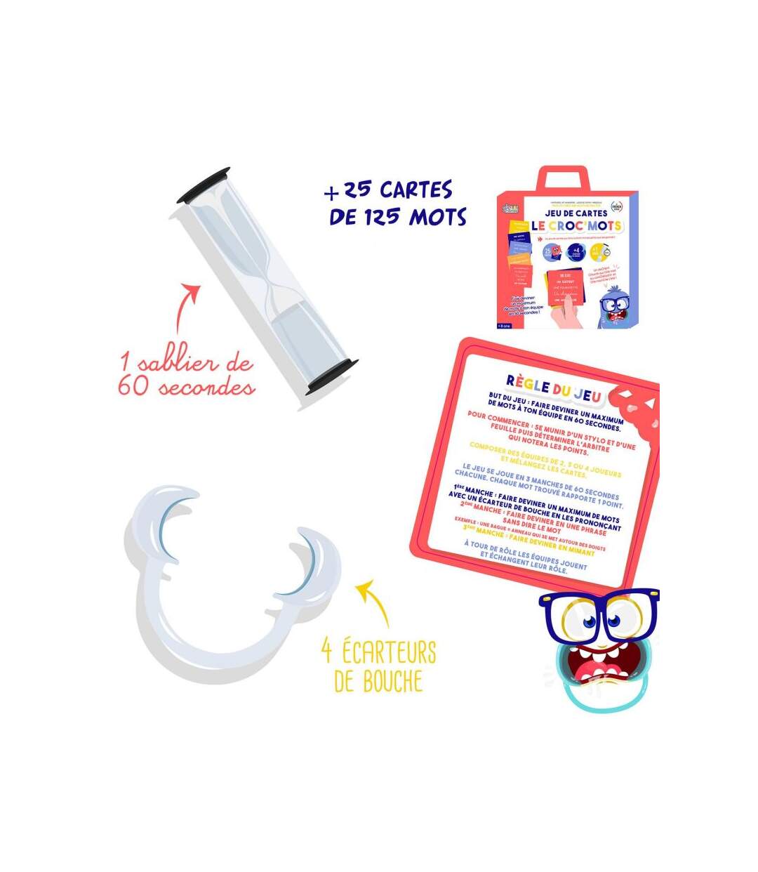Paris Prix - Jeu De Cartes écarteur De Bouche 8cm Multicolore