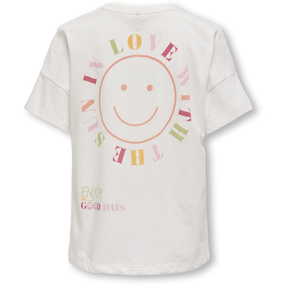 Køb kids ONLY Cloud Dancer Sun Lia Life Oversize Printed T-Shirt
