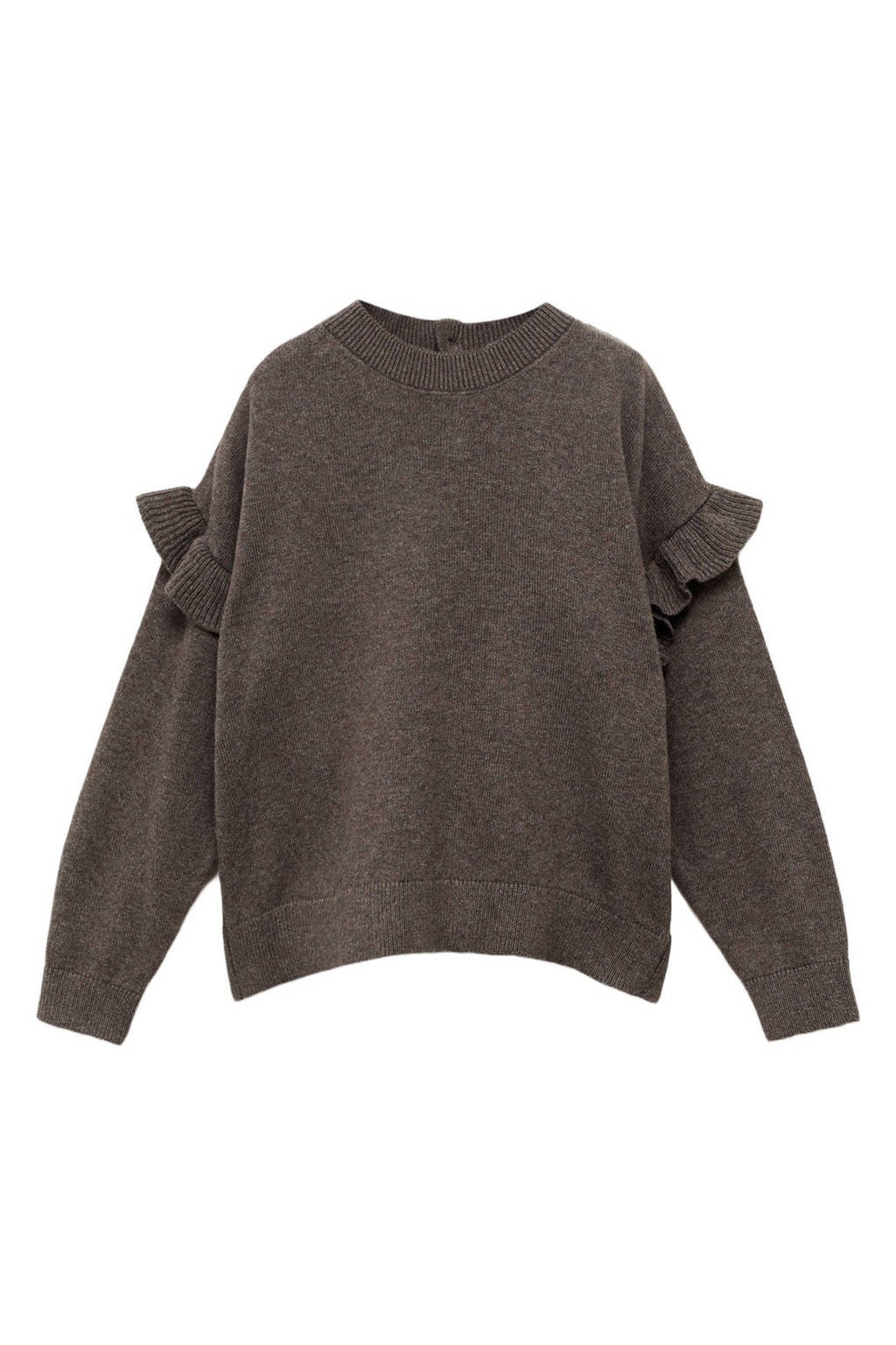 Mango Kids trui bruin fijn gebreid