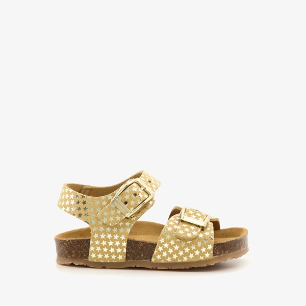 Groot leren meisjes sandalen met sterren