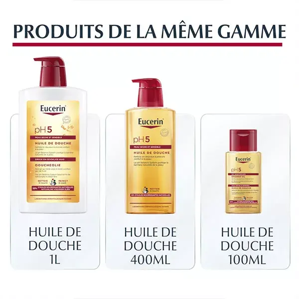 Refil de Óleo de Banho Eucerin PH5 para Pele Seca 400ml