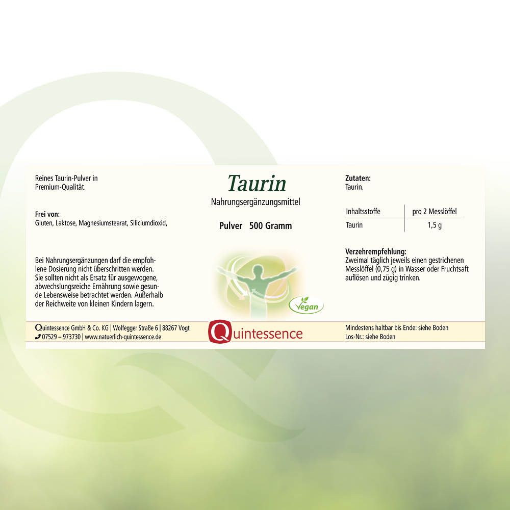 Taurin Pulver von Quintessence