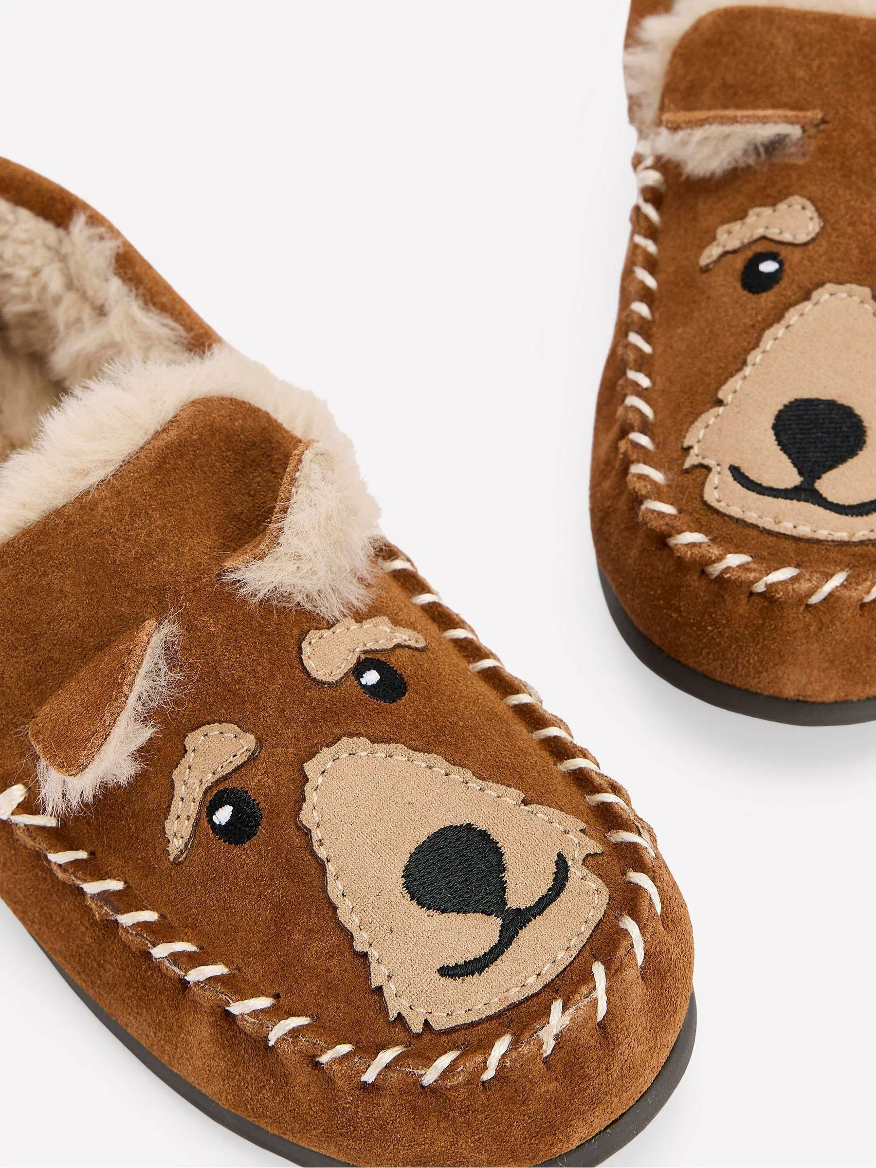 Boden Cosy Suede Dog Slippers