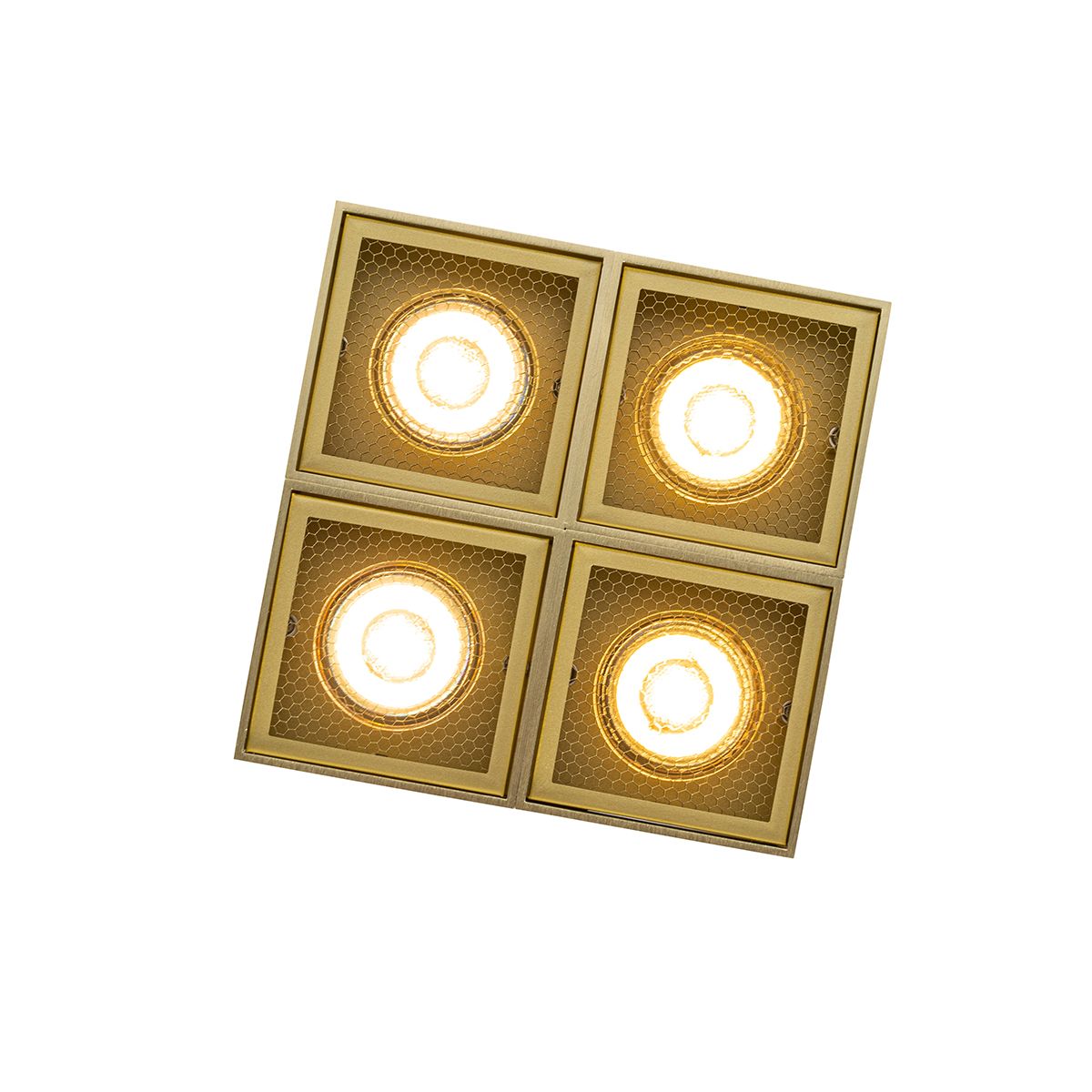 Design spot goud 4-lichts - Qubo Honey