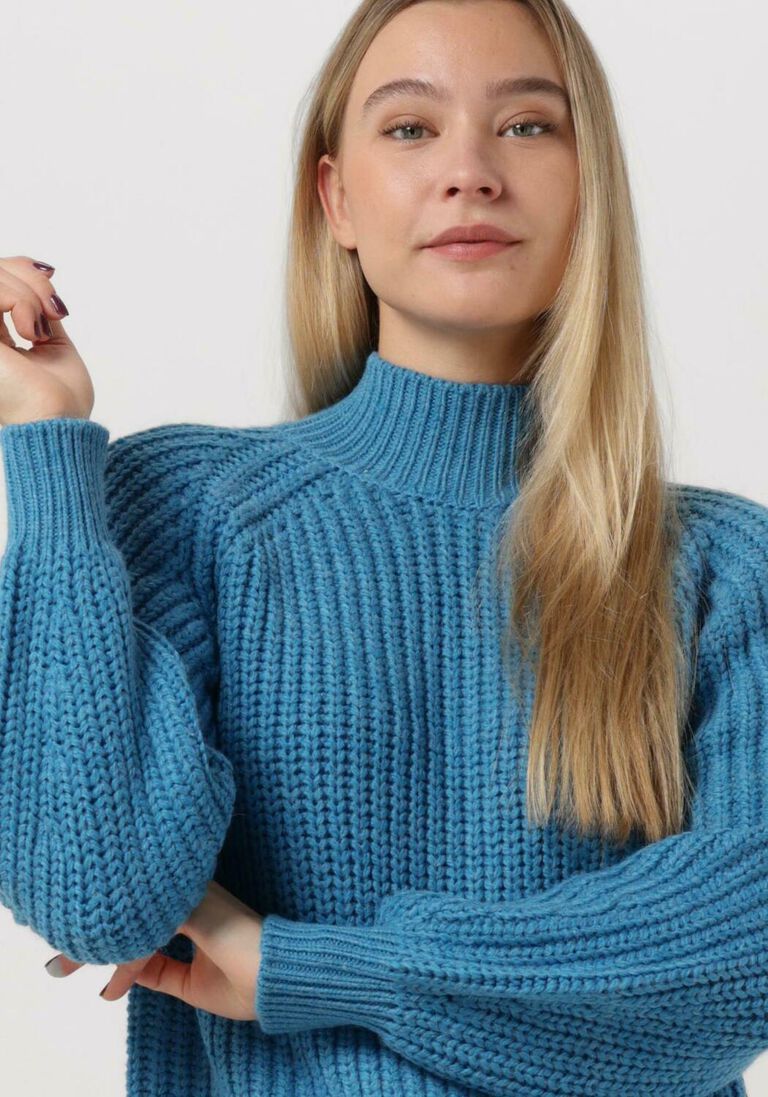 Y.A.S. blauwe y.a.s. coltrui yasultra ls high neck knit pullover