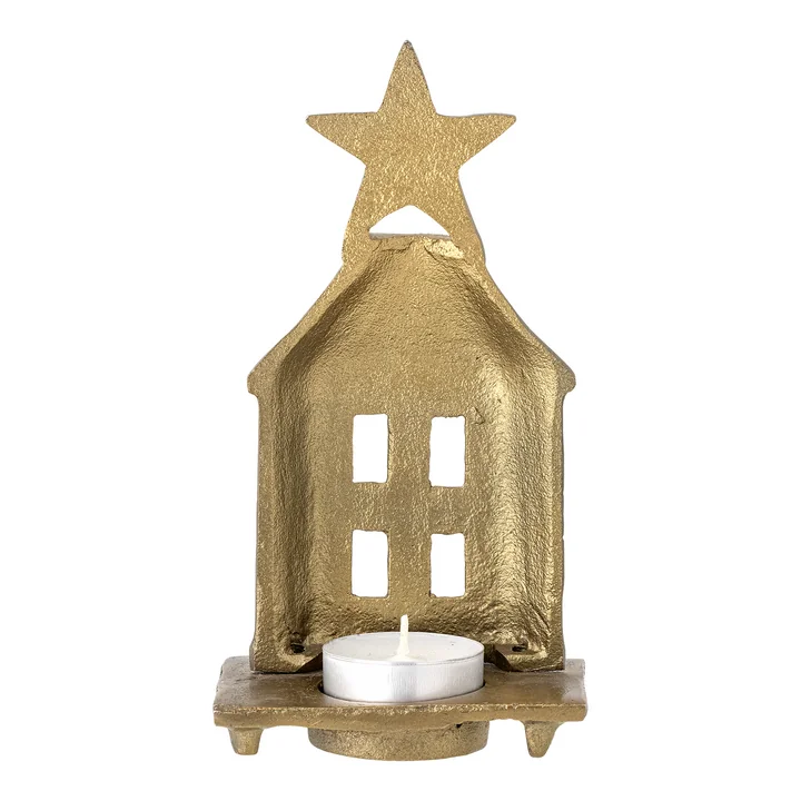 Bloomingville - Crista Teelichthalter, L 9 x H 17 cm, gold