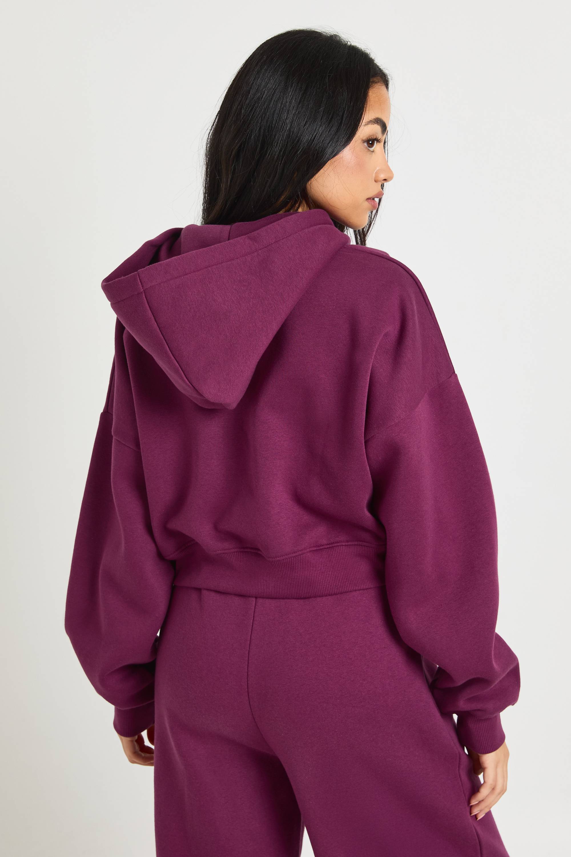 boohoo Sweat à Casynthétiqueche Oversize Zippé à Manches Bouffantes et Coupe Boxy