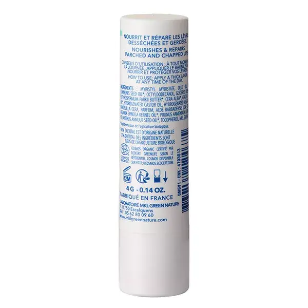 MKL Green Nature - Aqua: Bálsamo Labial Orgânico Dermoprotetor** 4g