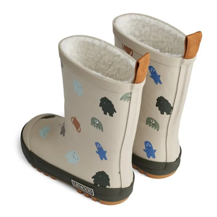 Liewood Bottes de Pluie Monstres Mason | Beige