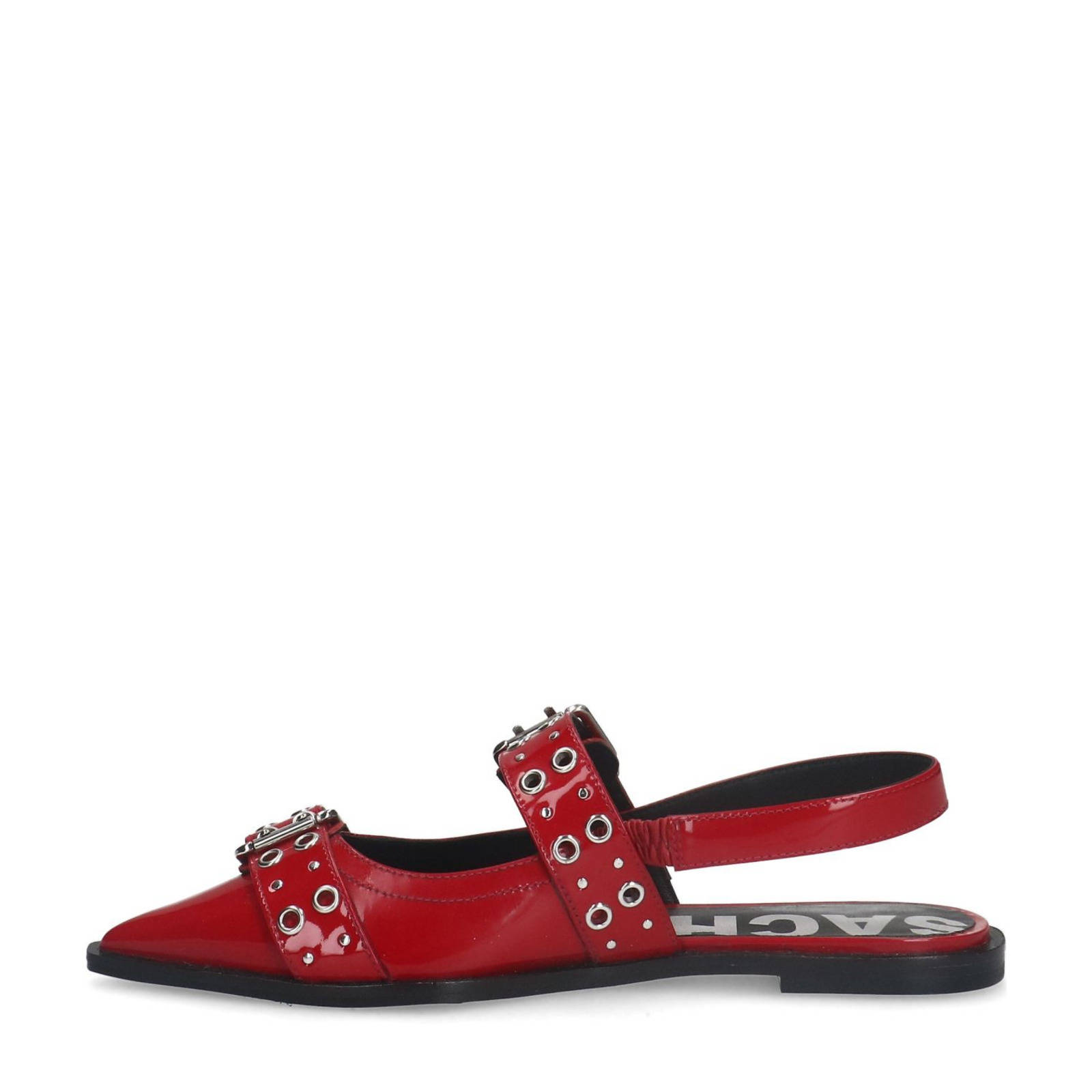 Sacha leren slingback loafers rood