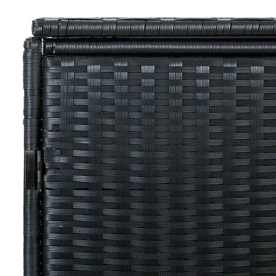 vidaXL - Containerberging - Zwart - Poly rattan
