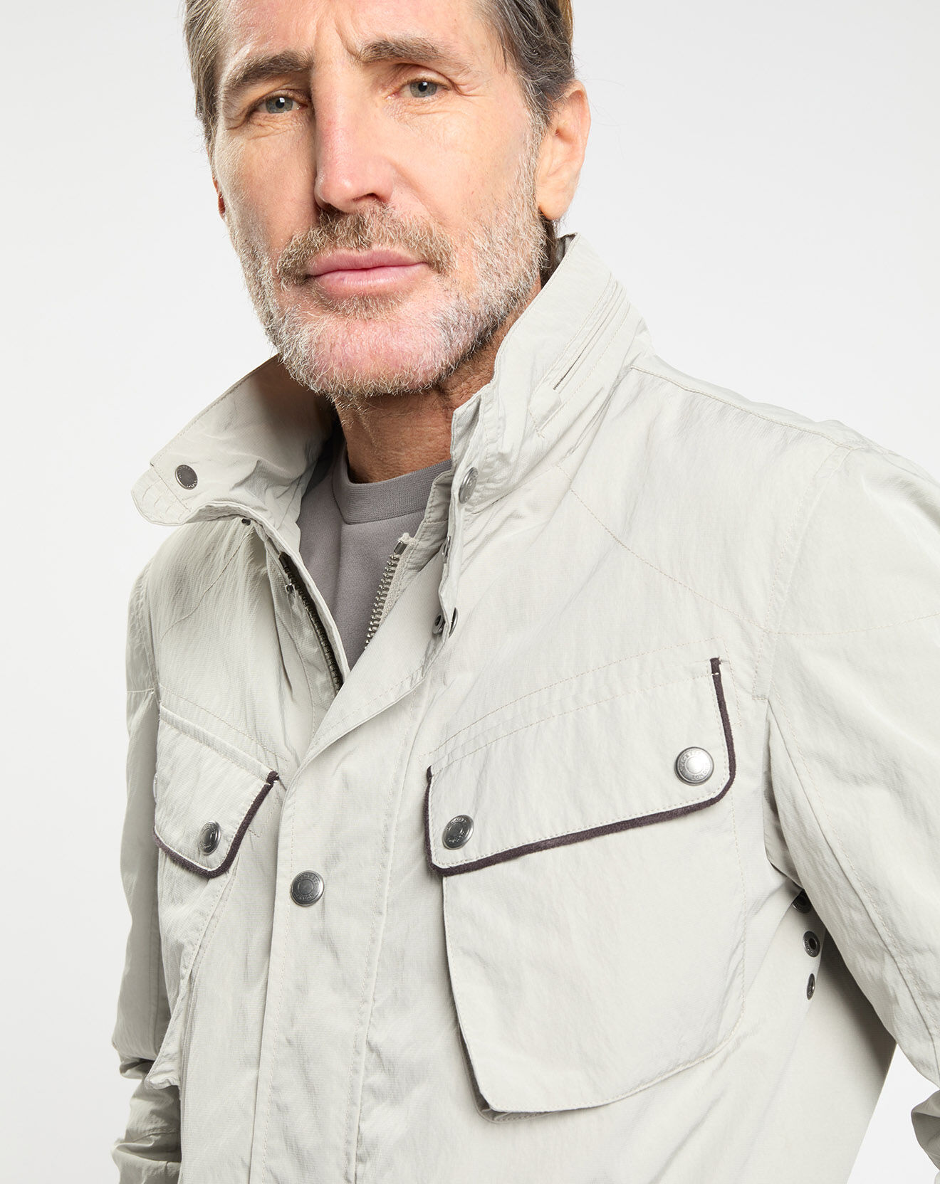 Hackett London Parka imperméable vélo écrue