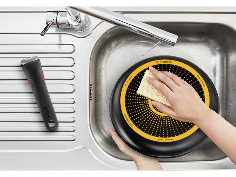 Tefal Kochgeschirr-Set Ingenio Easy On 10-teilig, Schwarz Pfannen- und Kochtopf Set