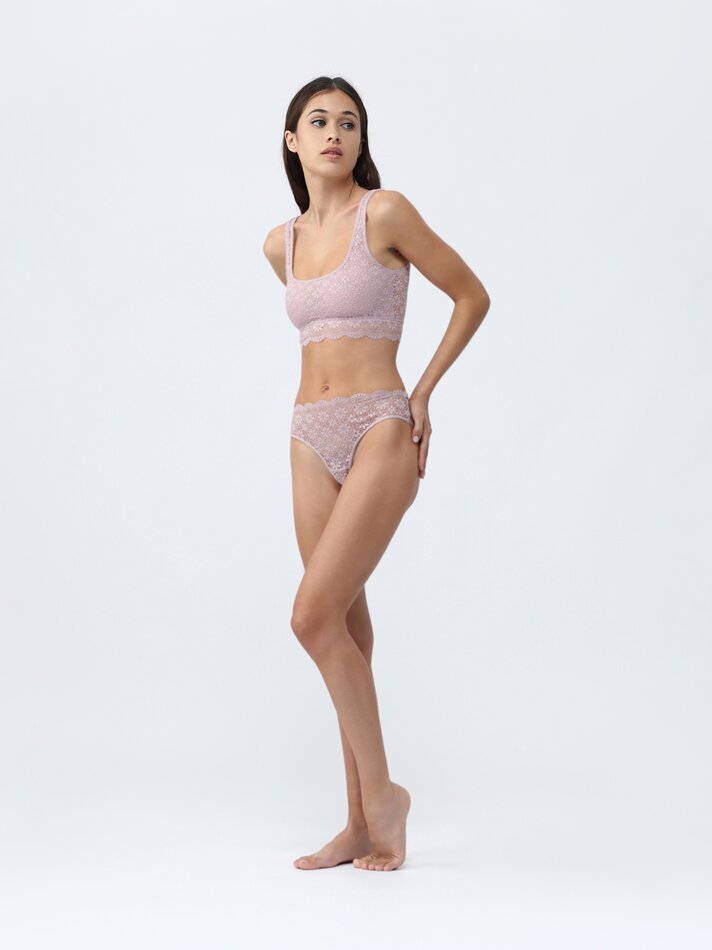 Conjunto com 2 calcinhas de renda - Rosa