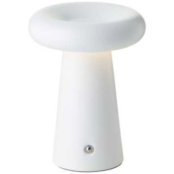 Brilliant buitentafellamp Muffin met USB oplaadbare accu wit