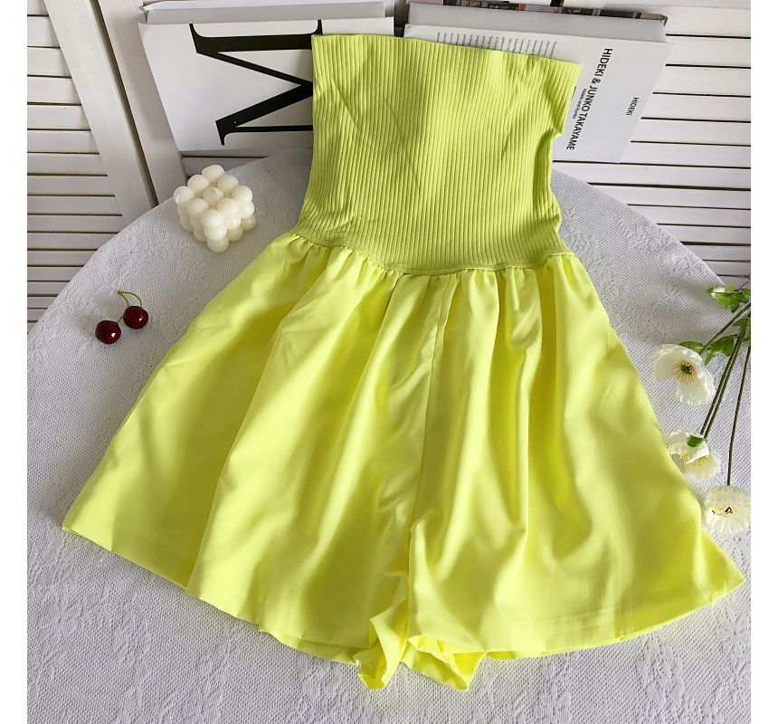 Iasia - Strapless romper met wijde pijpen