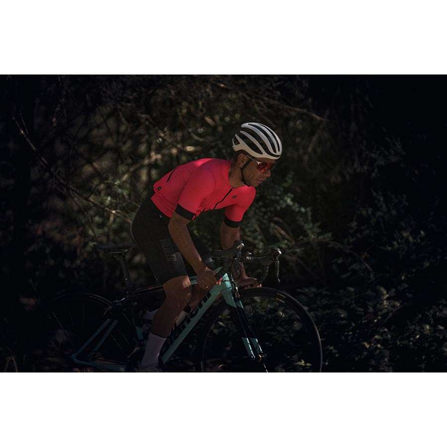 Biehler Signature³ Neon Mesh Fietsshirt Korte Mouwen Rood Heren