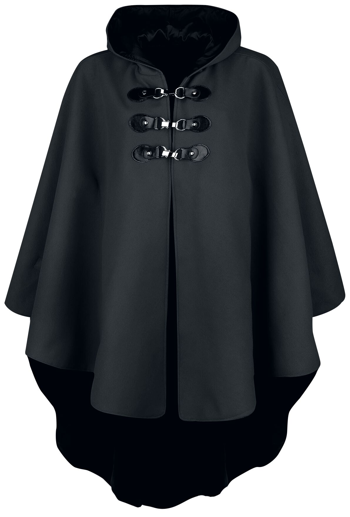 Cape Noire À Capuche | Gothicana by EMP Pélerine