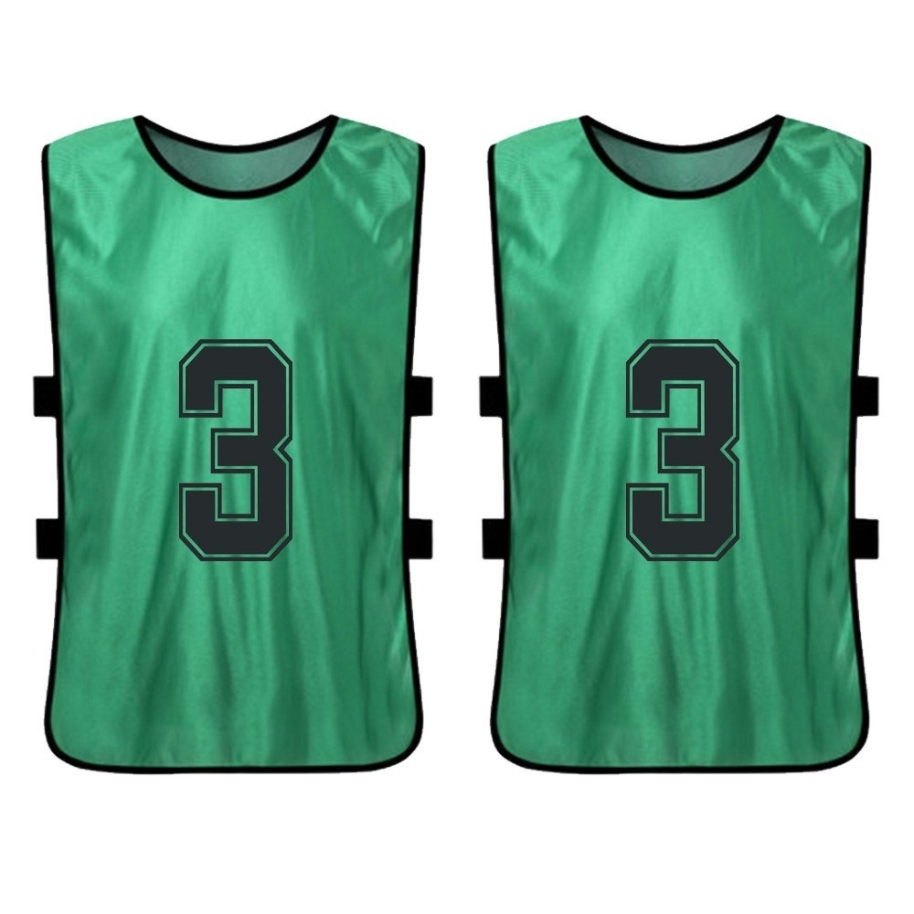 (6er Set) Sport Trikot Fussball Team Trainingsleibchen für Erwachsene (Unisex) - Grün