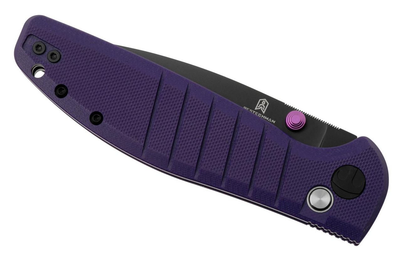 Bestechman Goodboy BMK04F Black PVD Purple G10, zakmes