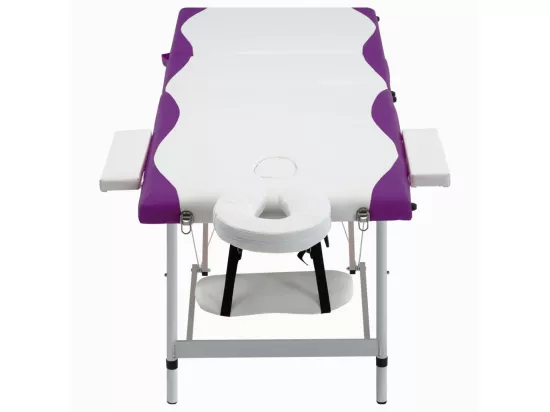Table de massage pliable aluminium blanche 191 x 70 x 59 cm 02_0001820