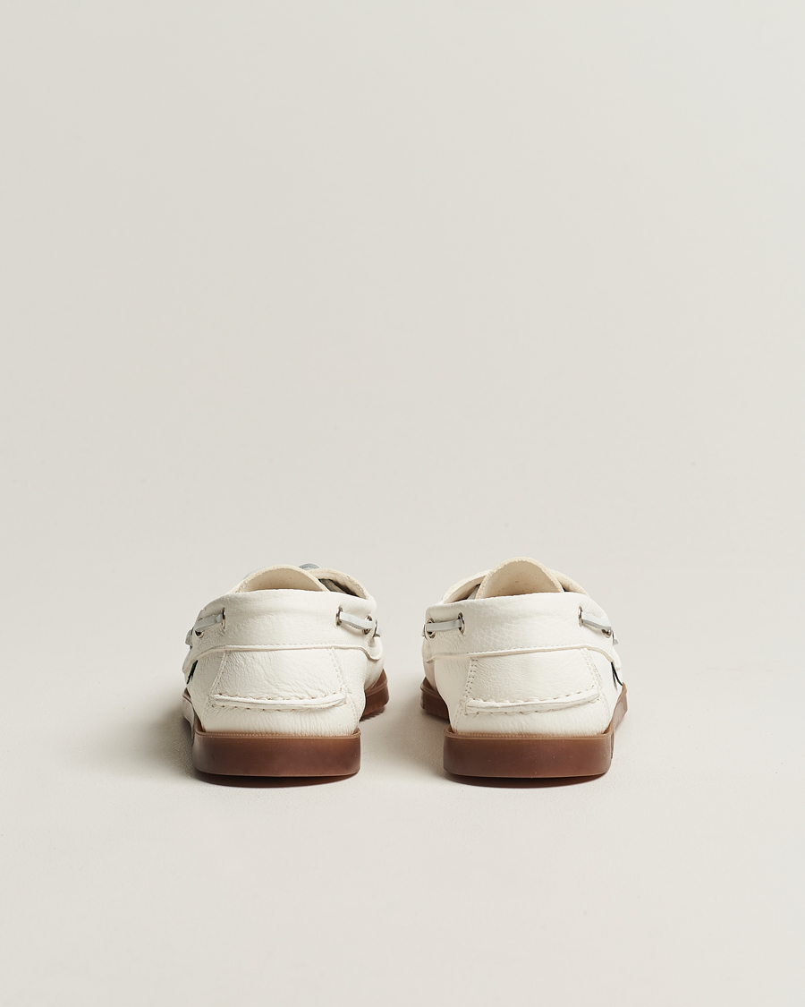 Paraboot Barth Boat Shoe White Deerskin