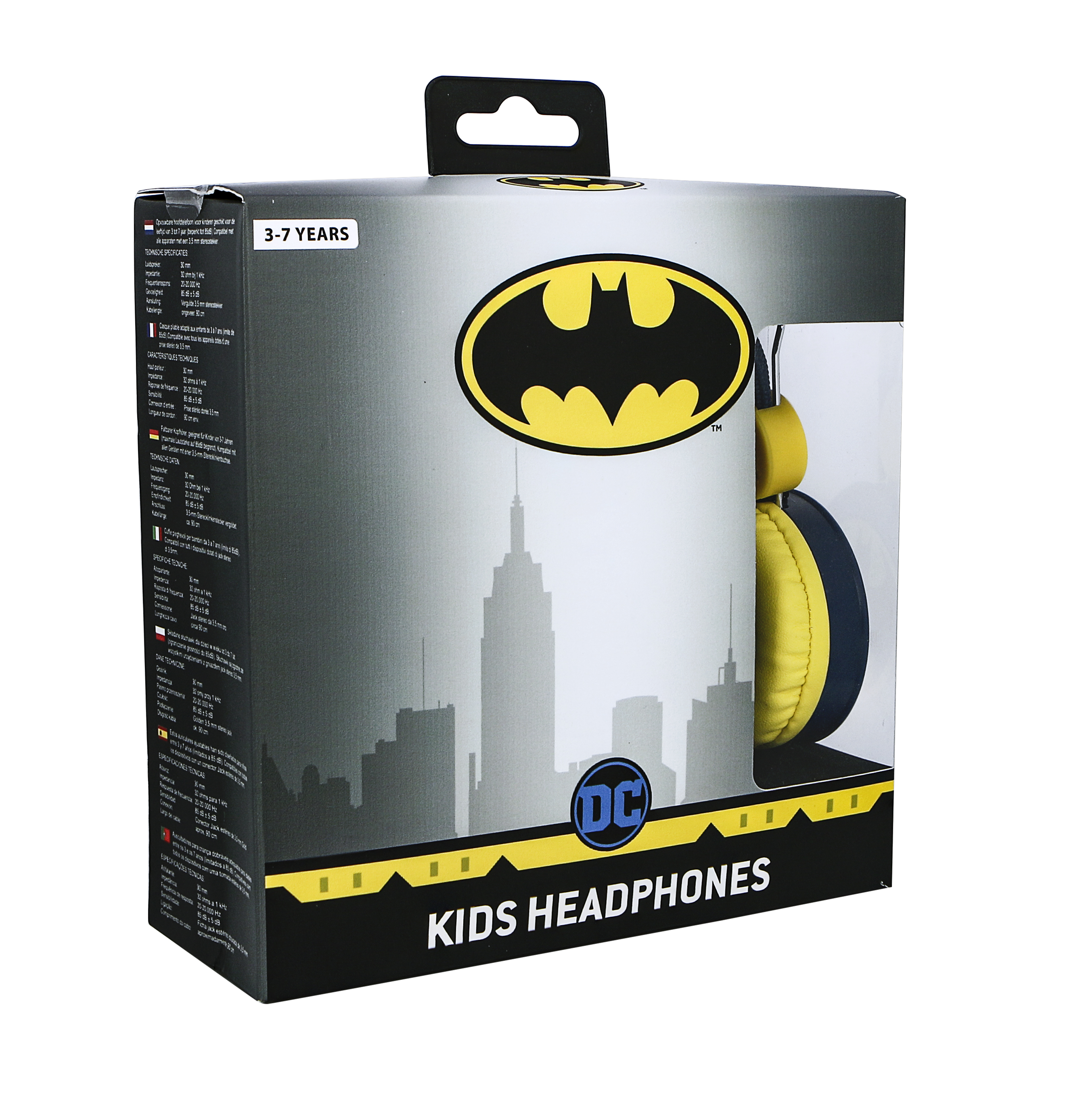 Fones de ouvido OTL com o logotipo do Batman