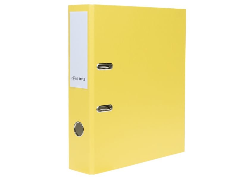 office focus Ordner A4 7 cm, Gelb A4-Ordner mit Rückenschild und Griffloch