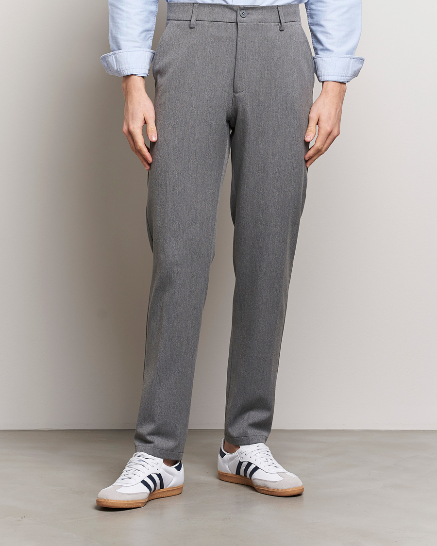 Les Deux Como Reg Suit Pants Grey Melange