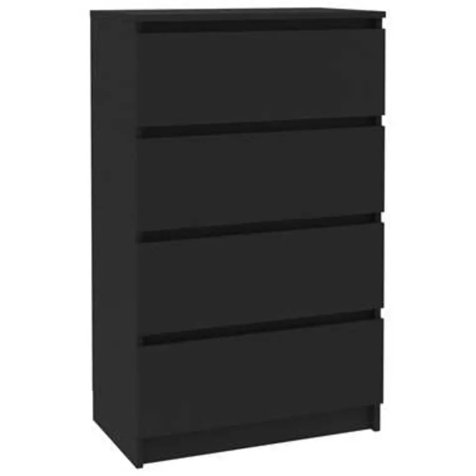 vidaXL - Dressoir - Zwart - Bewerkt hout