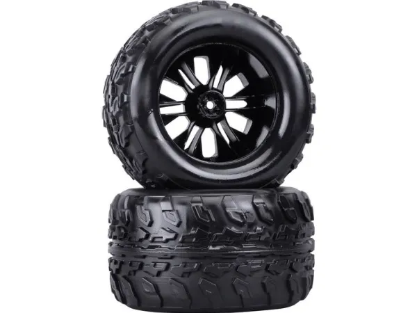 Reely 1:10 Monstertruck Komplette hjul Sort 2 stk