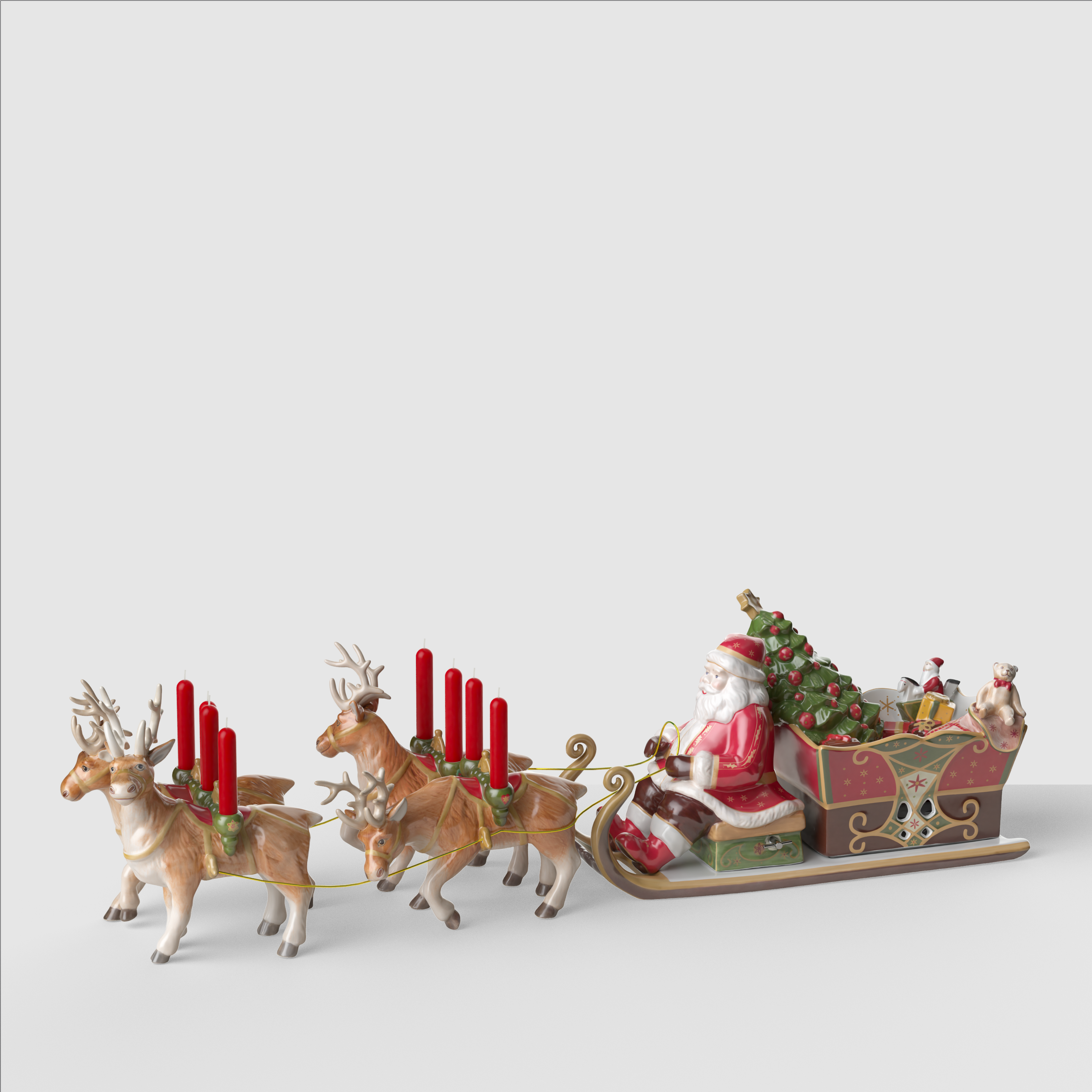 Christmas Toy's Christmas music box Multi-colored, 27.6'' x 8.7'' x 8.5'', porcelain