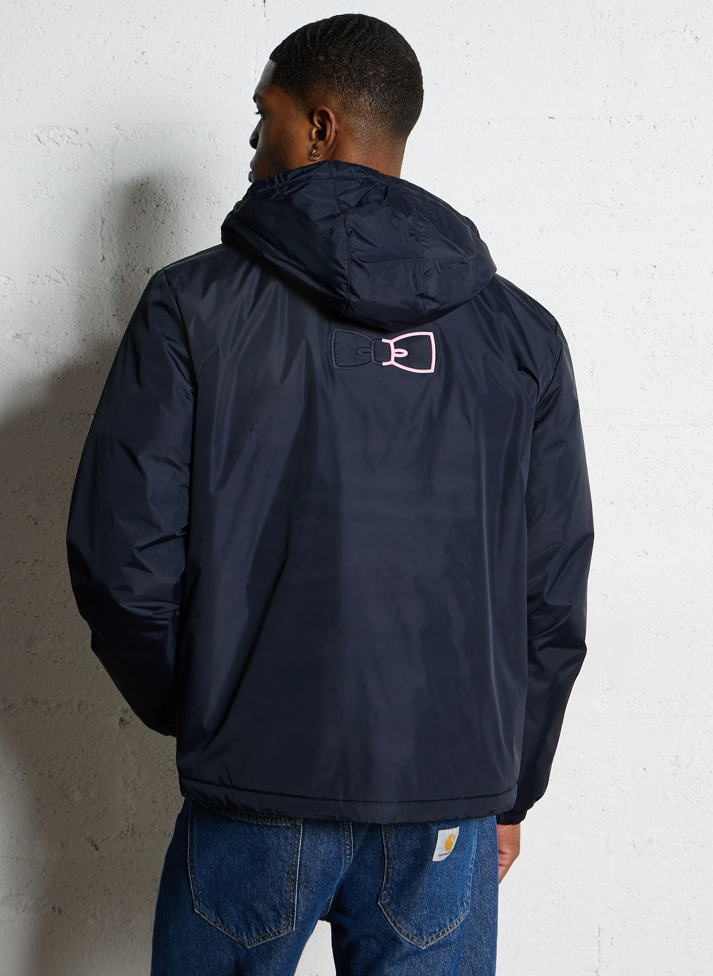 Parka coupe-vent à capuche | Bleu