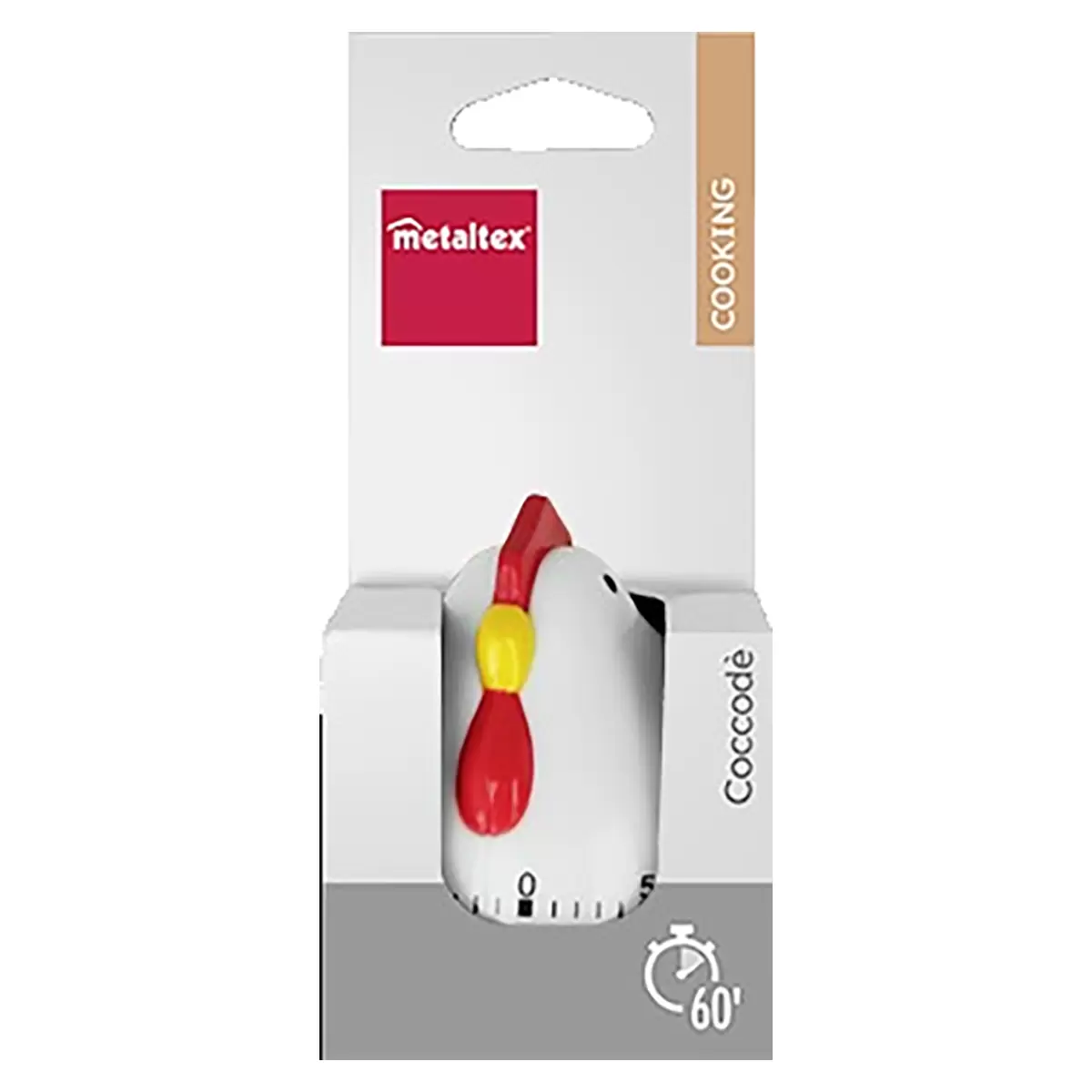 Kurz-Zeitwecker Henne rot,weiss