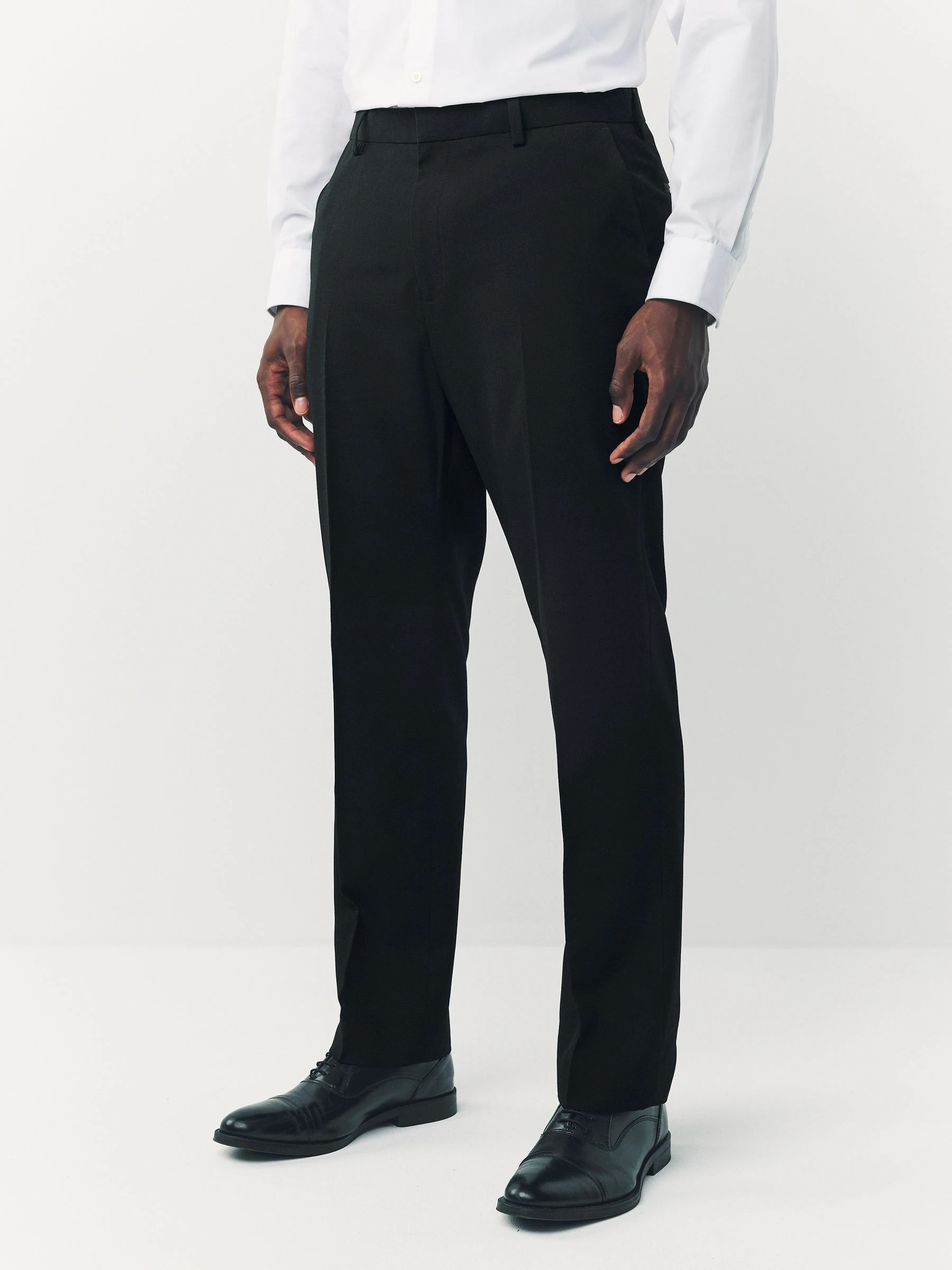 Zwart - Normale Pasvorm - Pantalon in smokingstijl