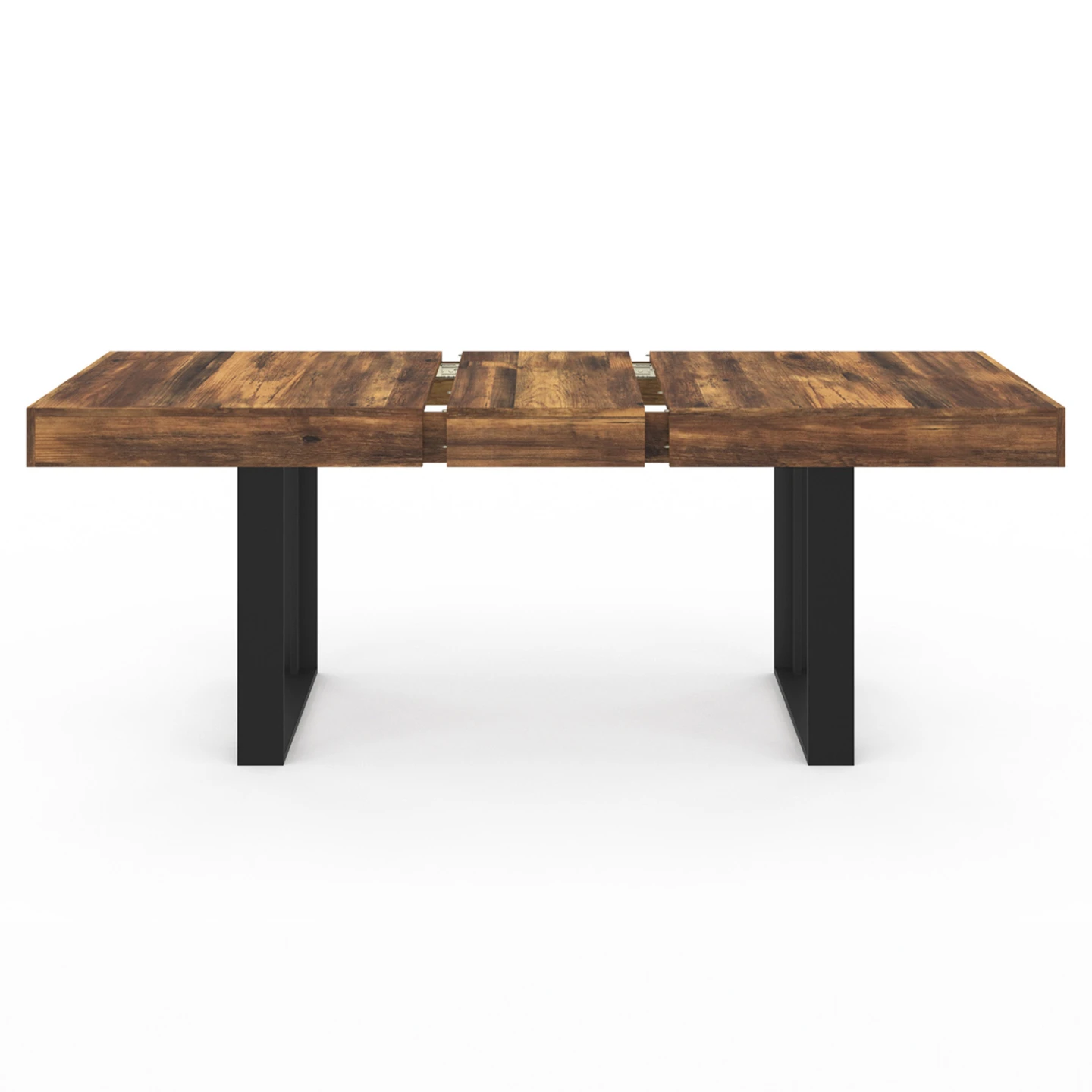 Table à manger extensible rectangle PHOENIX 4-8 personnes bois plateau HAWKINS 160-200 cm