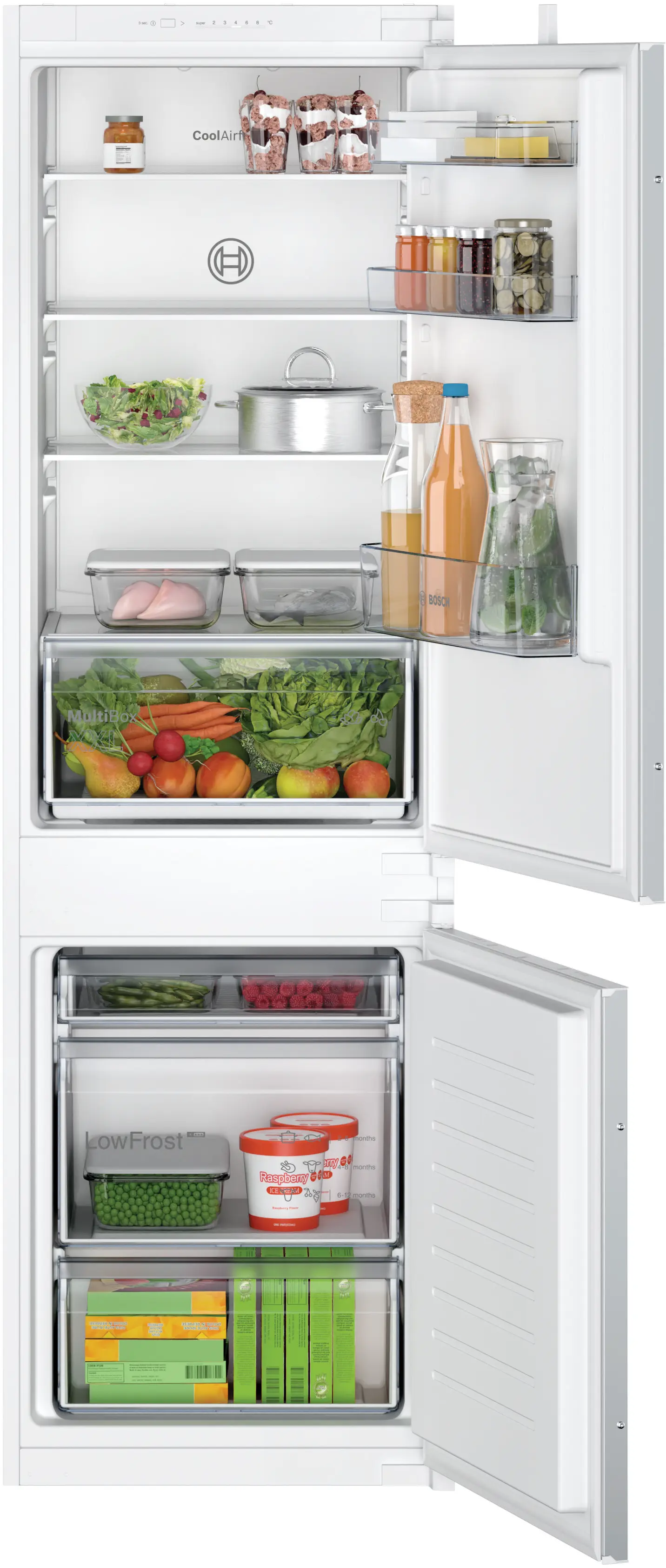 Serie 2 Inbouw koel-vriescombinatie 177.2 x 54.1 cm Sleepdeur