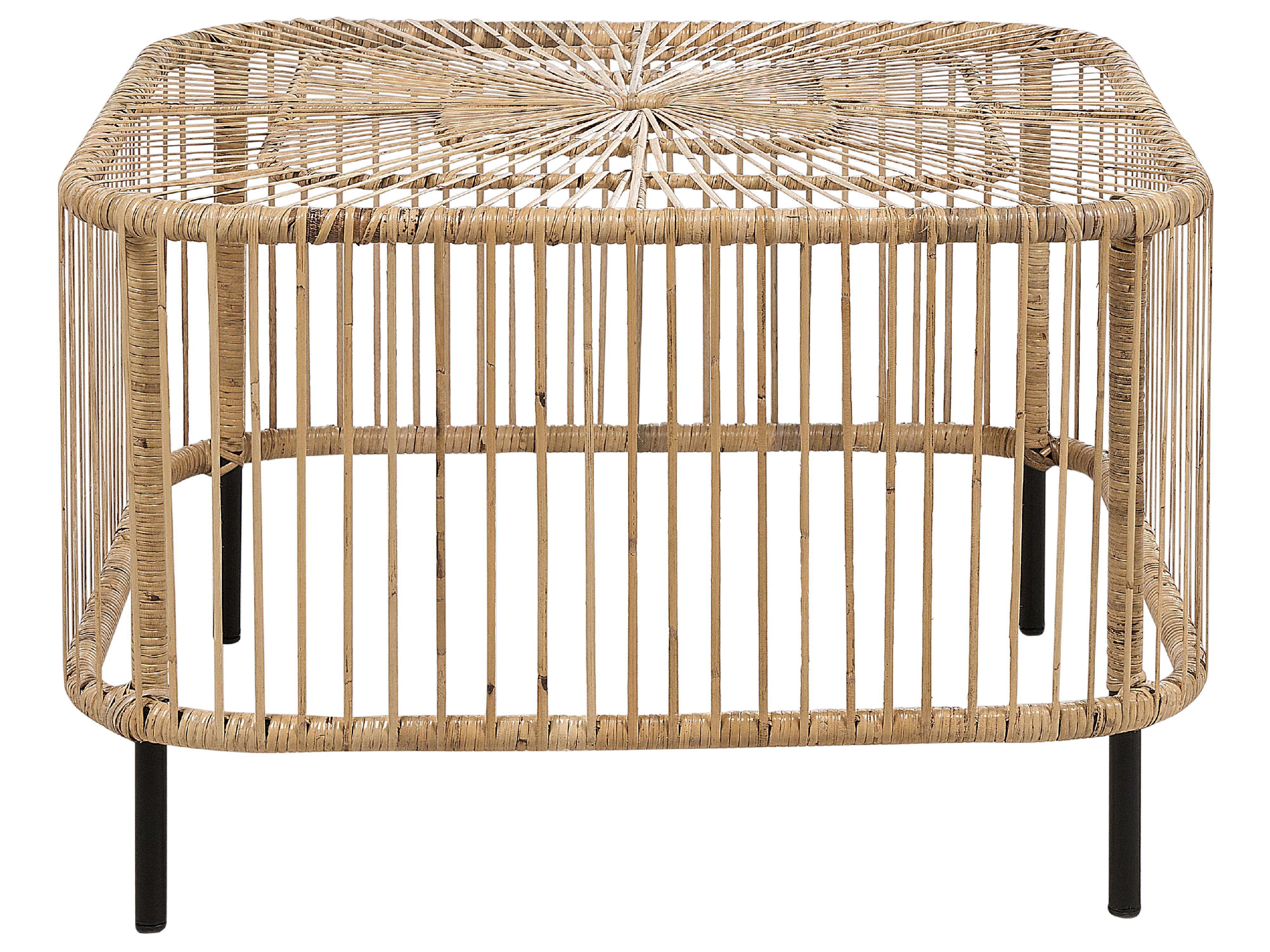 Tuin salontafel CESENATICO 67 cm 67 cm Rotan Natuurlijk