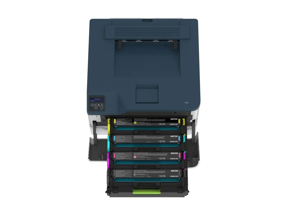 Xerox C230 - Printer - farve - laser - 216 x 340 mm - 600 x 600 dpi - op til 22 spm (mono) / op til 22 spm (farve) - kapacitet: 250 ark - USB 2.0, LAN, Wi-Fi(n), USB 2.0 vært - Green World Alliance returneringsprogram