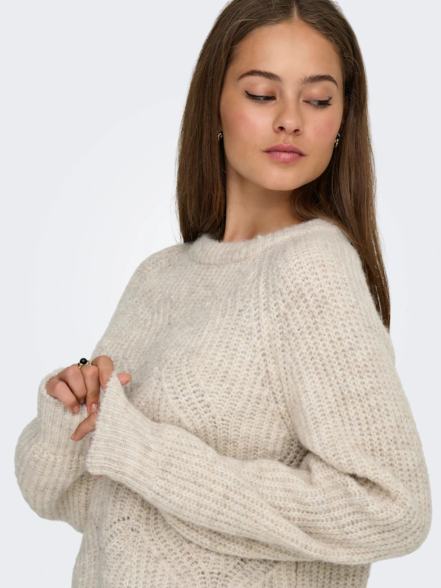 ONLY Strickpullover »ONLGILA LIFE LS STRUCTURE O-NECK BF KNT«