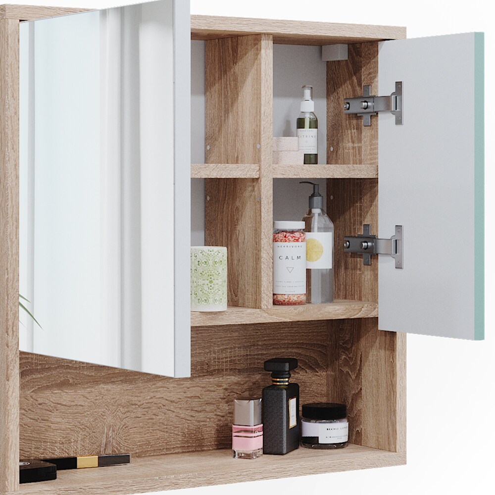 Vicco Spiegelschrank für Badezimmer Agasta sonoma Badschrank mit Ablage aus Holz