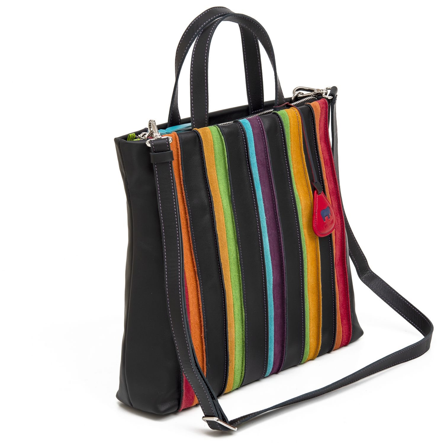 Mywalit Laguna Large Leather and Suede Shopper black