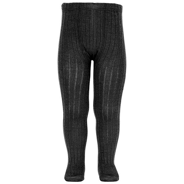 Køb Cóndor Strømpebukser Uld Rib Black